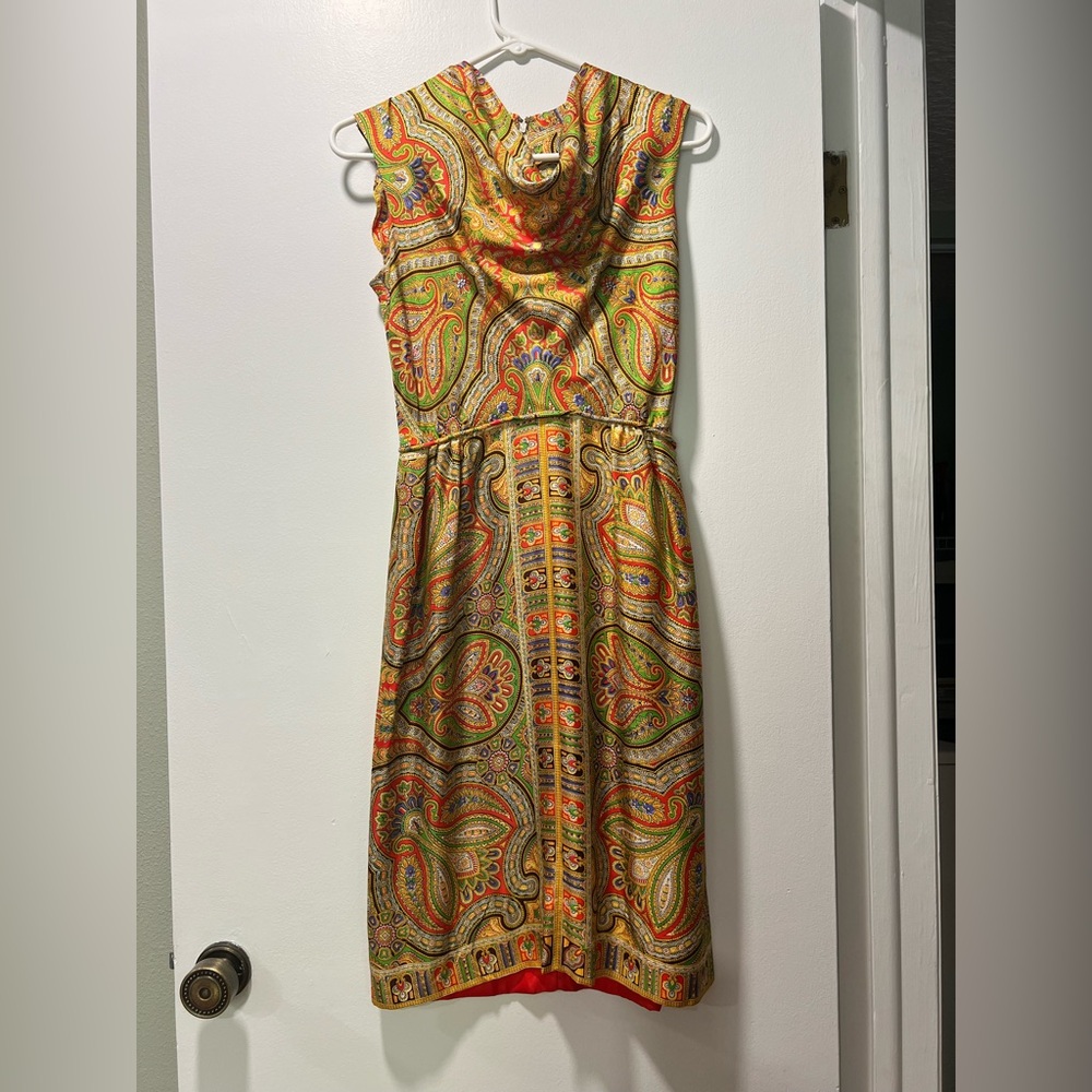 Vintage Paisley Sleeveless Dress